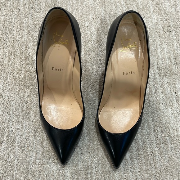 CHRISTIAN LOUBOUTIN PIGALLE FOLLIES 100 NAPPA SHINY LEATHER BLACK - Picture 2 of 7